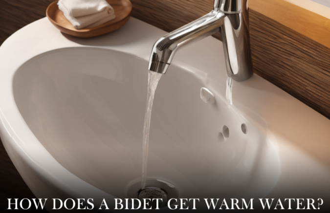 How does a bidet get warm water?